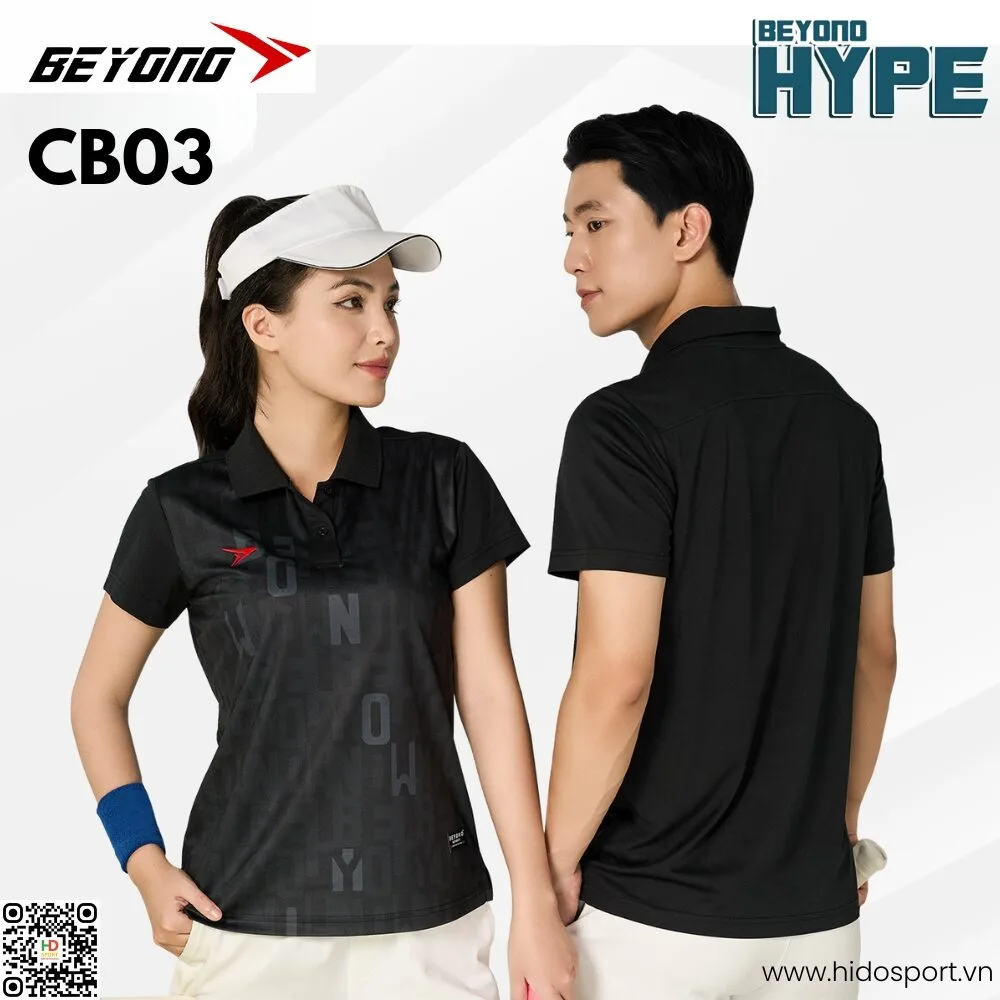 (TITLE)% Set Quần Áo Pickleball Nam Nữ Beyono Hype CB03 Chính Hãng Màu Đen 2025 - 1