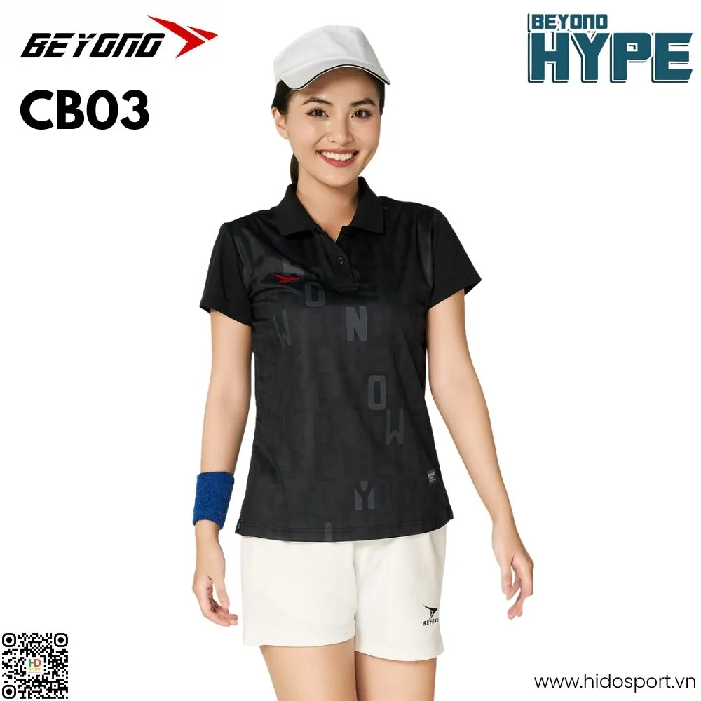 (TITLE)% Set Quần Áo Pickleball Nam Nữ Beyono Hype CB03 Chính Hãng Màu Đen 2025 - 2