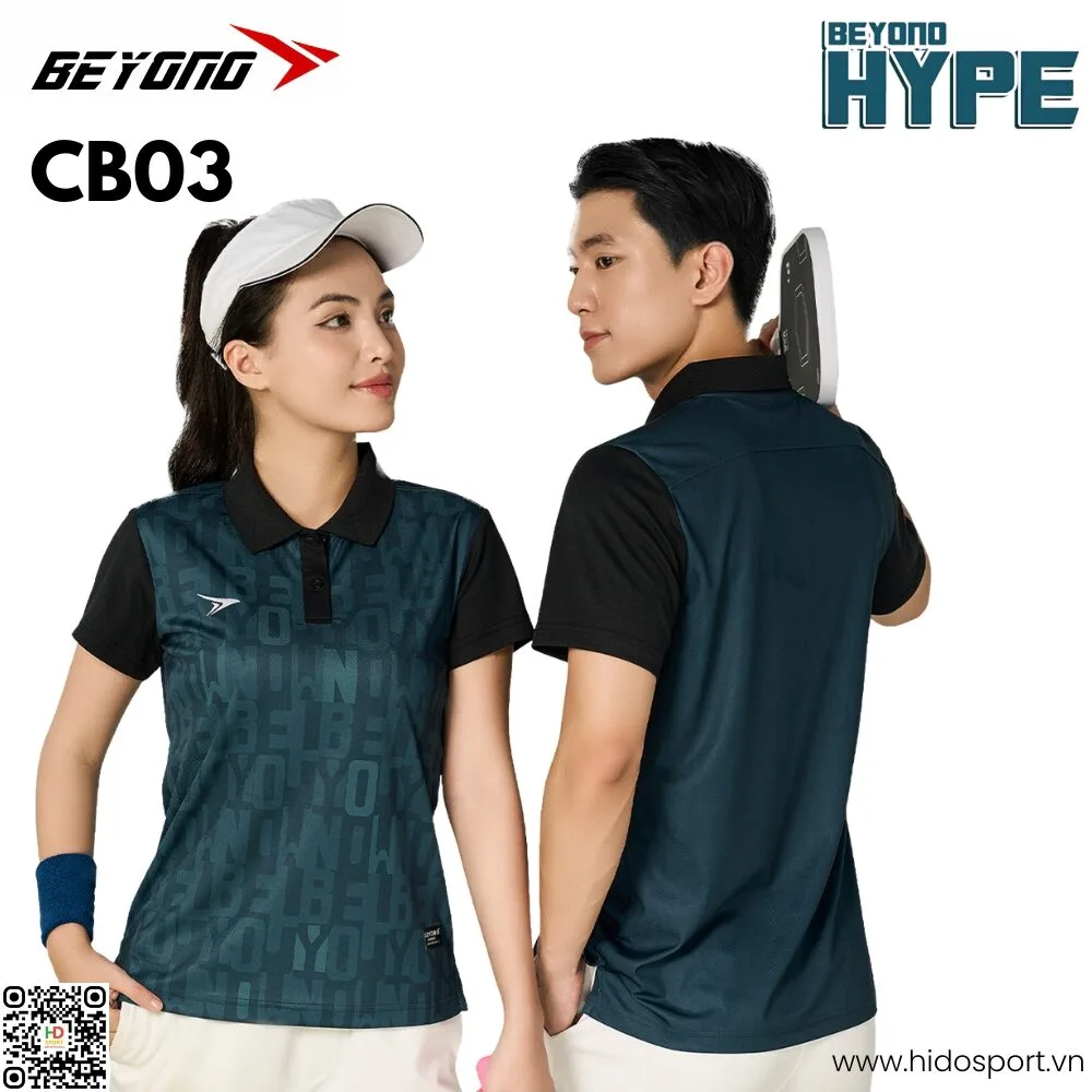 (TITLE)% Set Quần Áo Pickleball Nam Nữ Beyono Hype CB03 Chính Hãng Màu Xanh 2025 - 1