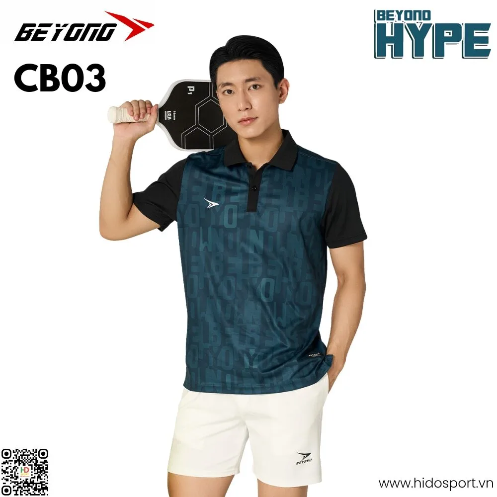 (TITLE)% Set Quần Áo Pickleball Nam Nữ Beyono Hype CB03 Chính Hãng Màu Xanh 2025 - 2