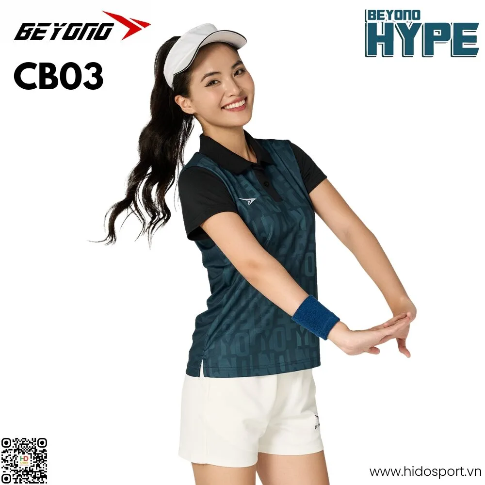 (TITLE)% Set Quần Áo Pickleball Nam Nữ Beyono Hype CB03 Chính Hãng Màu Xanh 2025 - 3