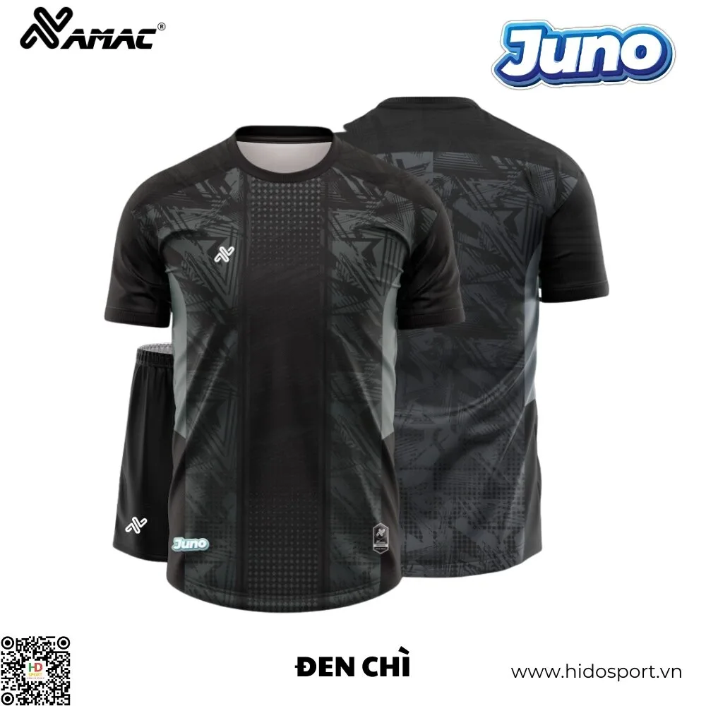 (TITLE)% Quần Áo Bóng Đá Thiết Kế Chính Hãng Amac JUNO 2025 - Đen Chì