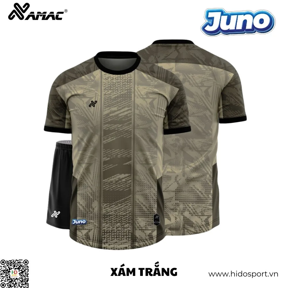 (TITLE)% Quần Áo Bóng Đá Thiết Kế Chính Hãng Amac JUNO 2025 - Xám Trắng