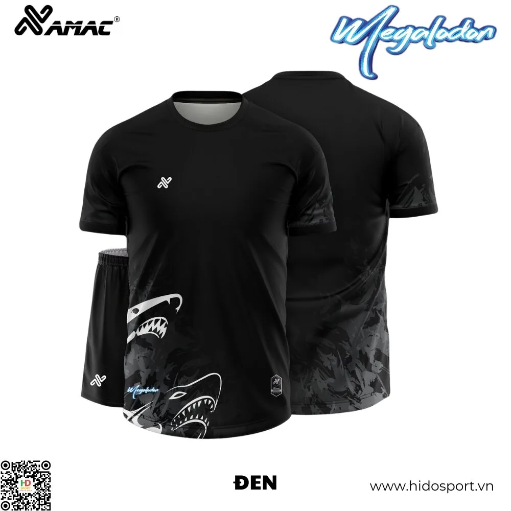 (TITLE)% Quần Áo Bóng Đá Thiết Kế Chính Hãng Amac MEGALODON 2025 - Đen
