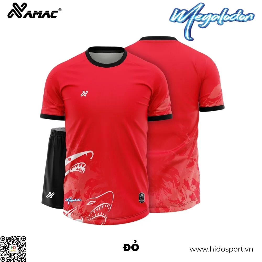 (TITLE)% Quần Áo Bóng Đá Thiết Kế Chính Hãng Amac MEGALODON 2025 - Đỏ
