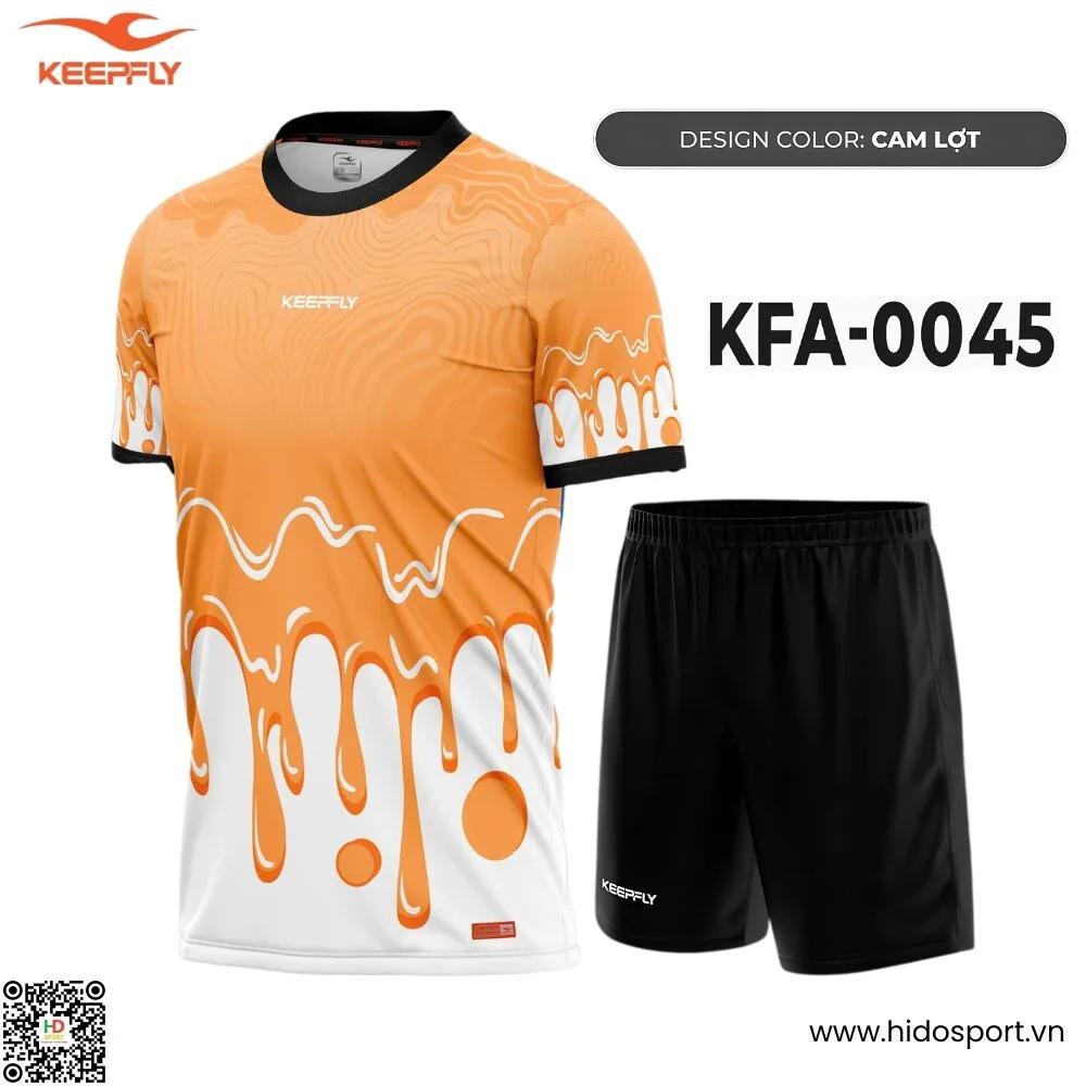 (TITLE)% Quần Áo Bóng Đá Thiết Kế Chính Hãng KFA-0045 KEEPFLY ACTION 2025 - Cam Lợt
