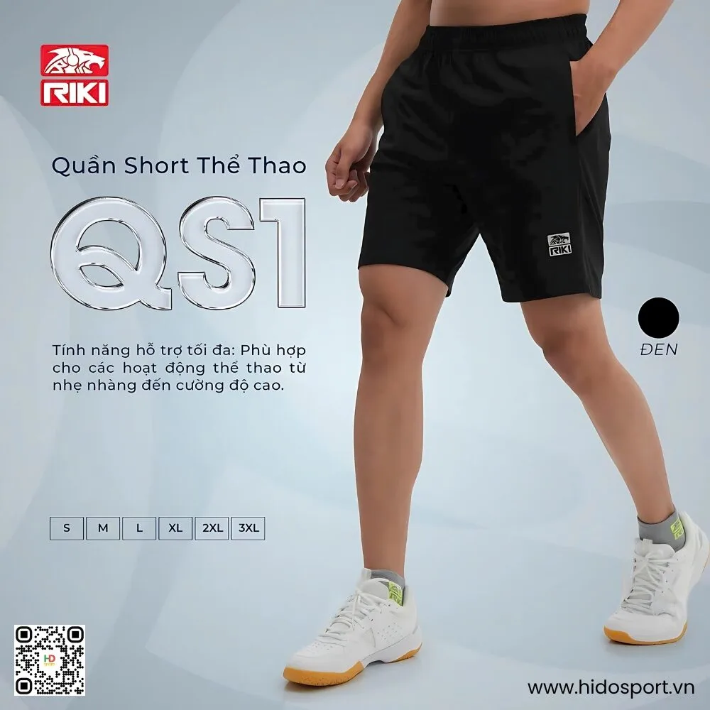 (TITLE)% Quần Short Thể Thao Nam Nữ Thiết Kế Chính Hãng RIKI QS01 2025 - 1