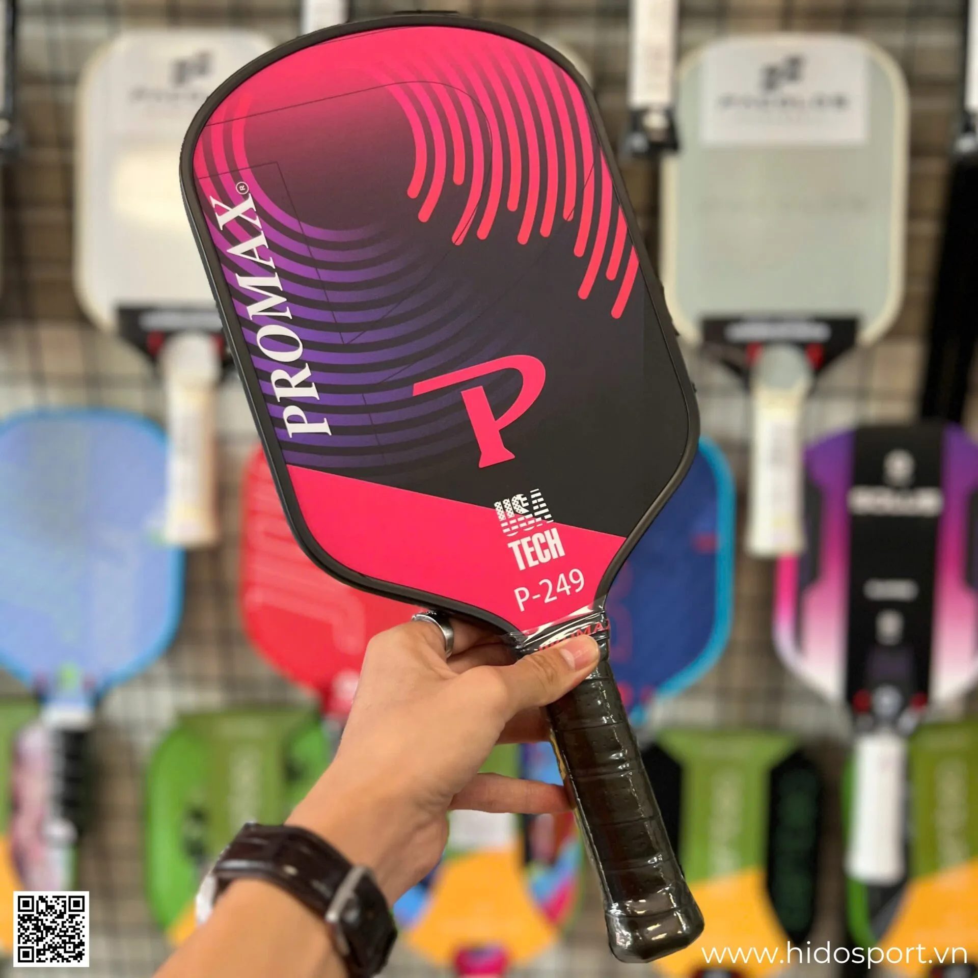 (TITLE)% Vot Pickleball Promax P 249 14mm Chinh Hang 2025 Hinh Anh Thuc Te Tai Hido Sport 03