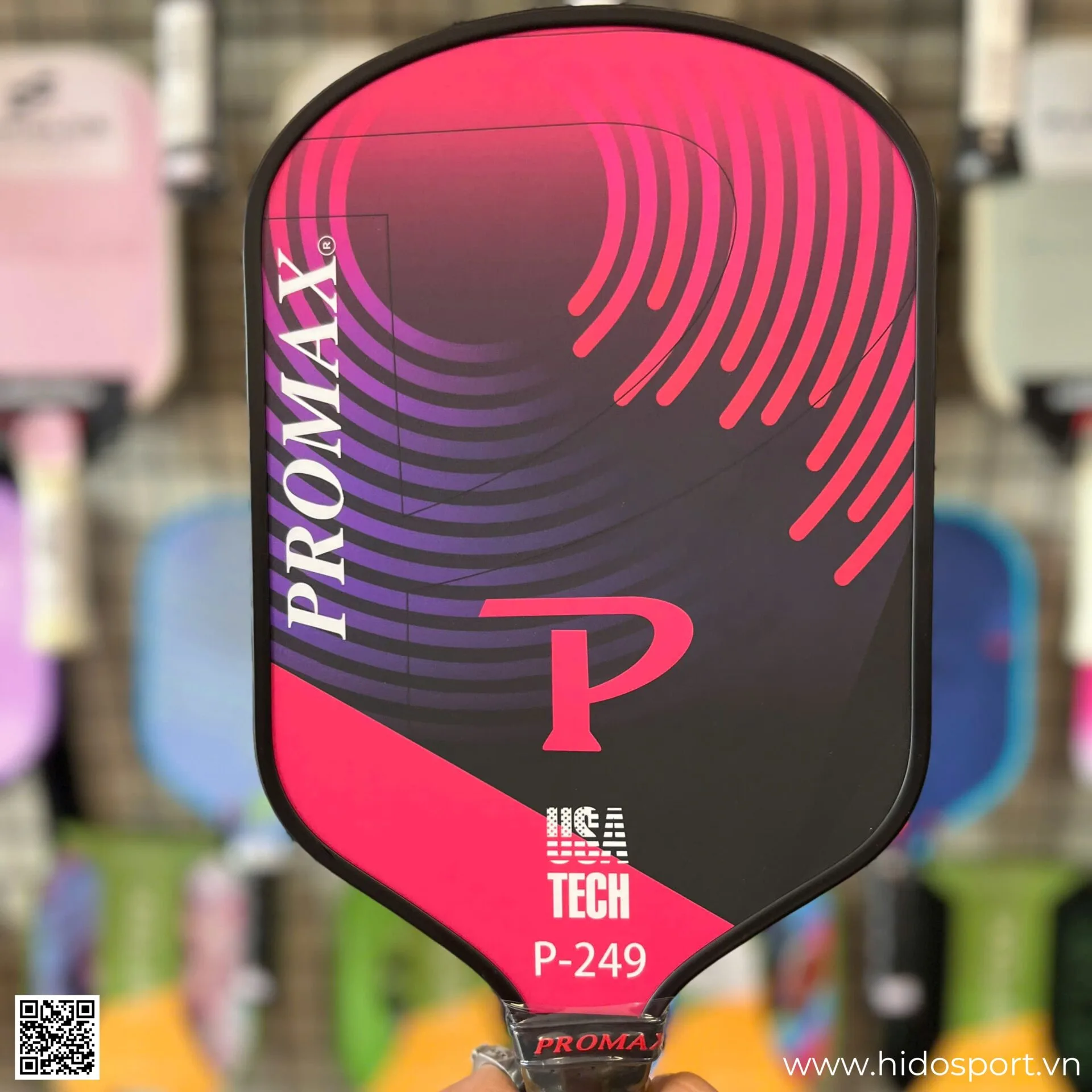 (TITLE)% Vot Pickleball Promax P 249 14mm Chinh Hang 2025 Hinh Anh Thuc Te Tai Hido Sport 04