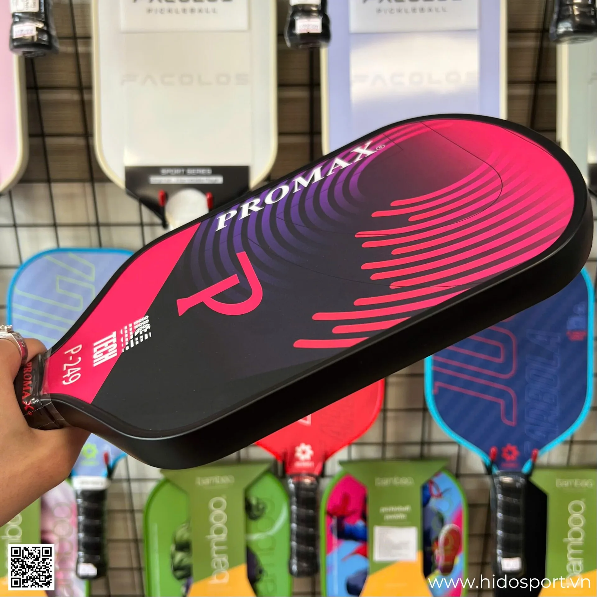 (TITLE)% Vot Pickleball Promax P 249 14mm Chinh Hang 2025 Hinh Anh Thuc Te Tai Hido Sport 05