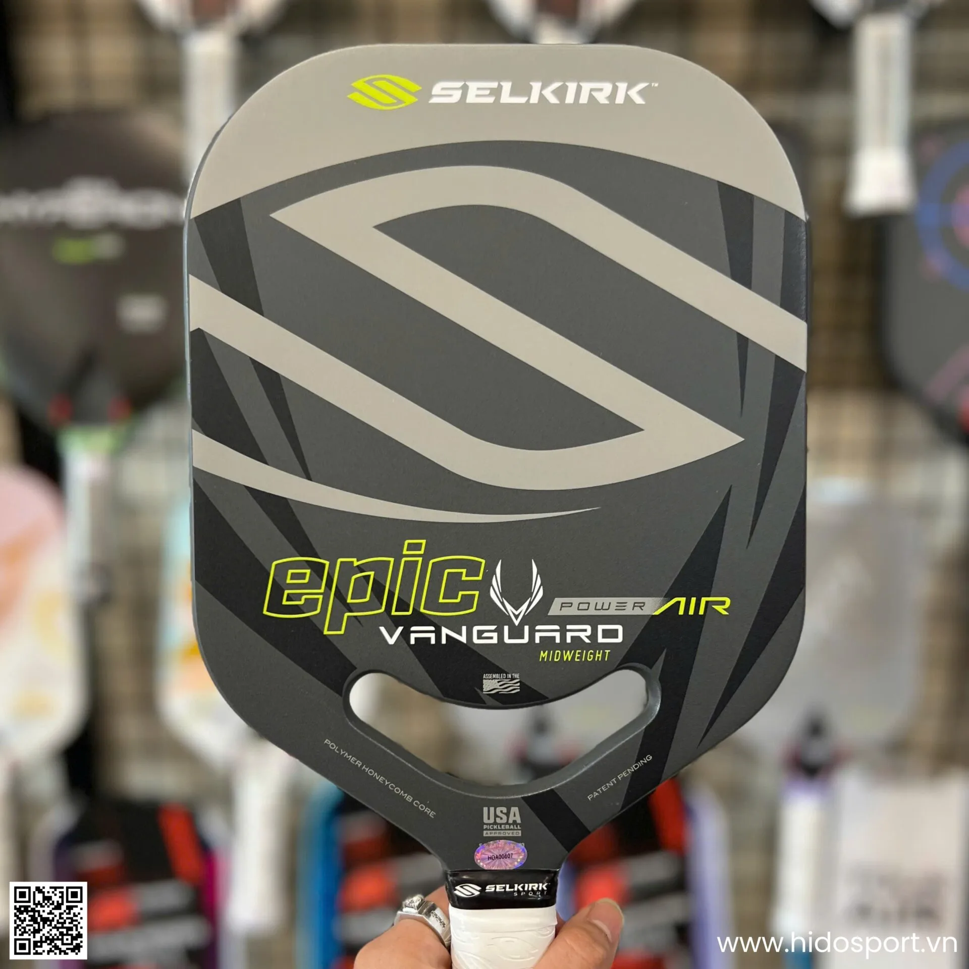 (TITLE)% Vot Pickleball Selkirk Vanguard Power Air Epic Hinh Anh Thuc Te Tai Hido Sport Grey 02