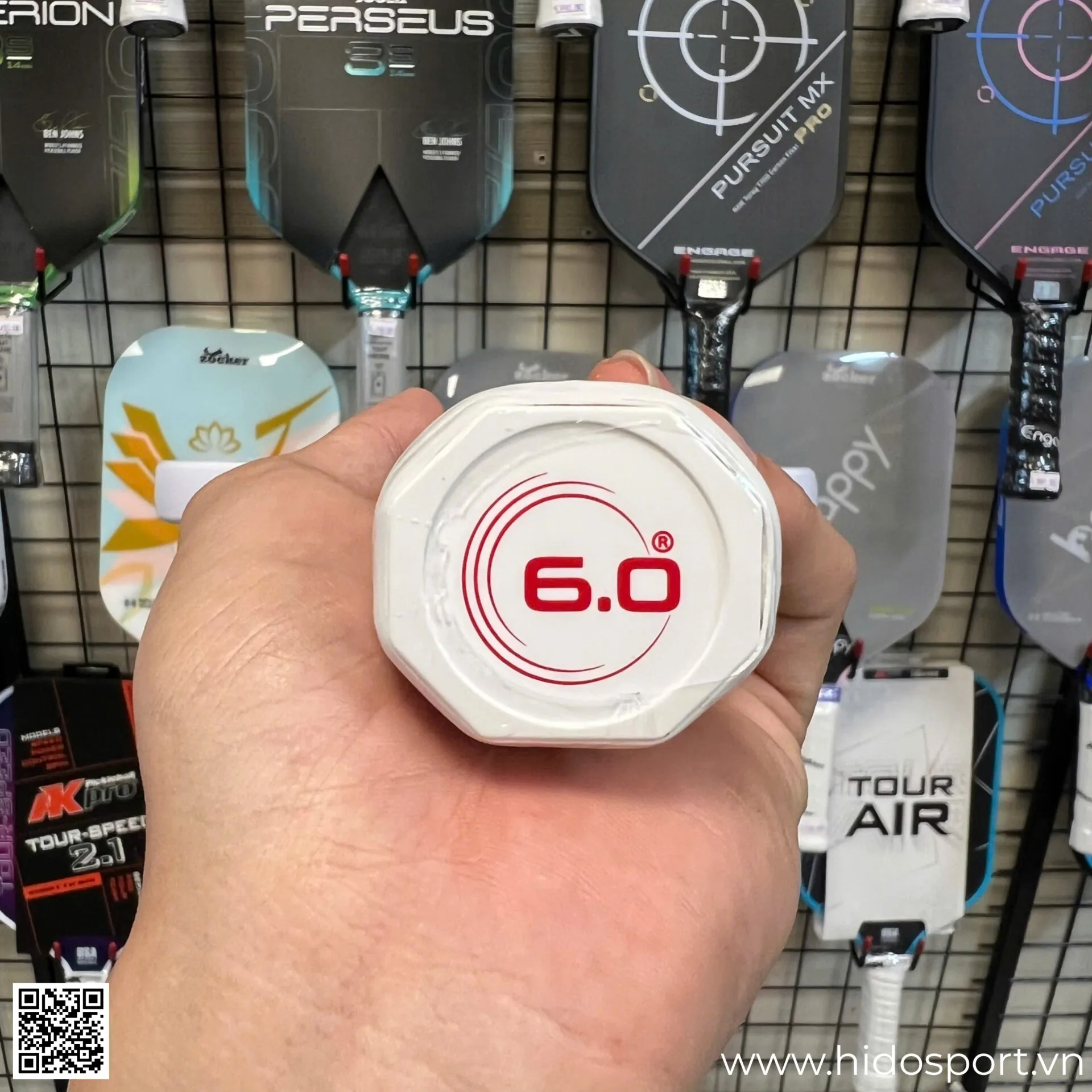 (TITLE)% Vot Pickleball Six Zero Chinh Hang Color Ruby 14 16mm 04