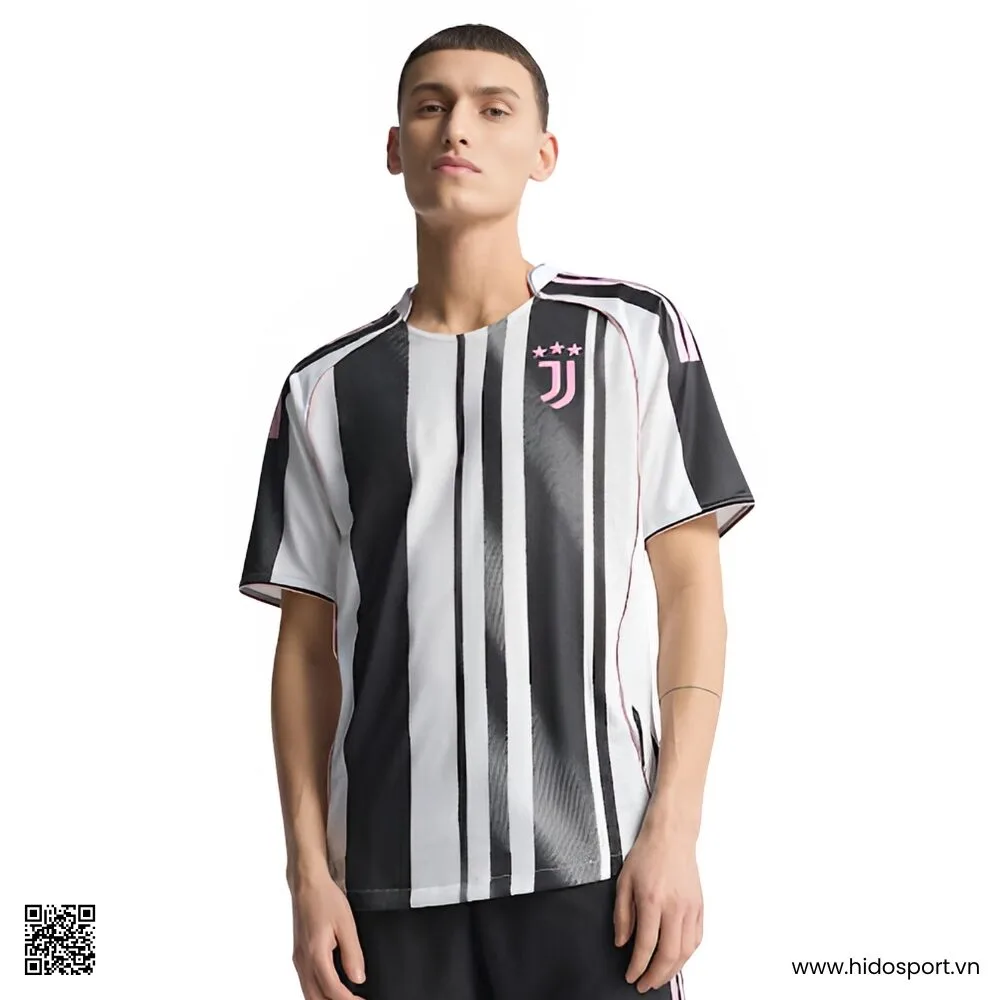 Quần Áo Bóng Đá Juventus Màu Trắng Sọc Sân Nhà 2025-2026 - HIDO SPORT