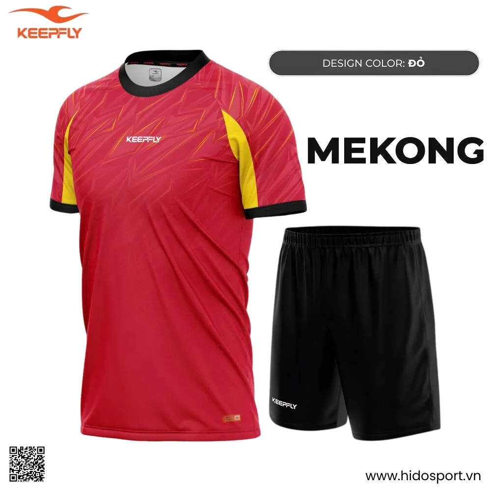 (TITLE)% BST 8 MÀU - Quần Áo Bóng Đá Thiết Kế Chính Hãng KEEPFLY MEKONG 2025 - Đỏ