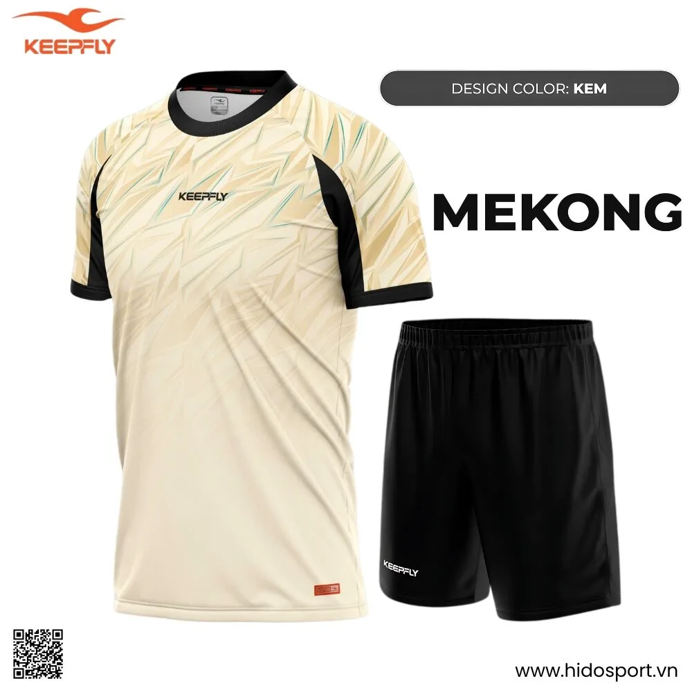 (TITLE)% BST 8 MÀU - Quần Áo Bóng Đá Thiết Kế Chính Hãng KEEPFLY MEKONG 2025 - Kem