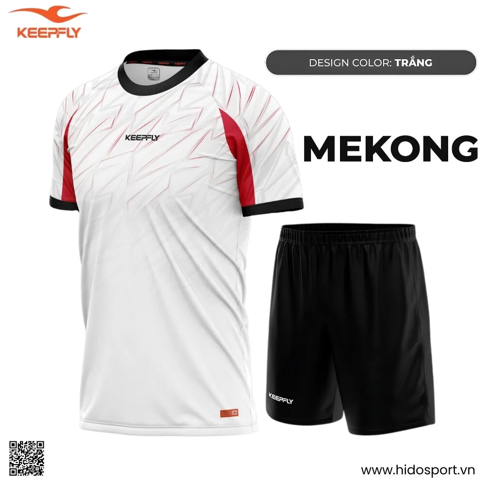 (TITLE)% BST 8 MÀU - Quần Áo Bóng Đá Thiết Kế Chính Hãng KEEPFLY MEKONG 2025 - Trắng