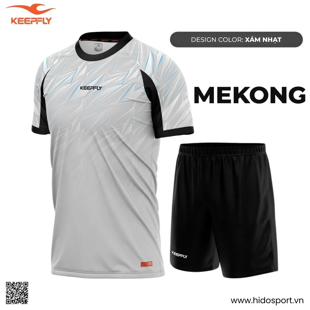 (TITLE)% BST 8 MÀU - Quần Áo Bóng Đá Thiết Kế Chính Hãng KEEPFLY MEKONG 2025 - Xám Nhạt