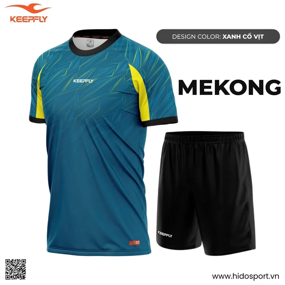 (TITLE)% BST 8 MÀU - Quần Áo Bóng Đá Thiết Kế Chính Hãng KEEPFLY MEKONG 2025 - Xanh Cổ Vịt