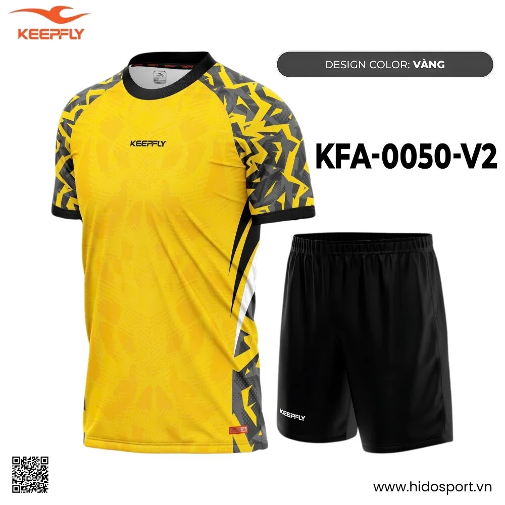 (TITLE)% Quần Áo Bóng Đá Thiết Kế Chính Hãng KFA-0050-V2 KEEPFLY ACTION 2025 - Vàng