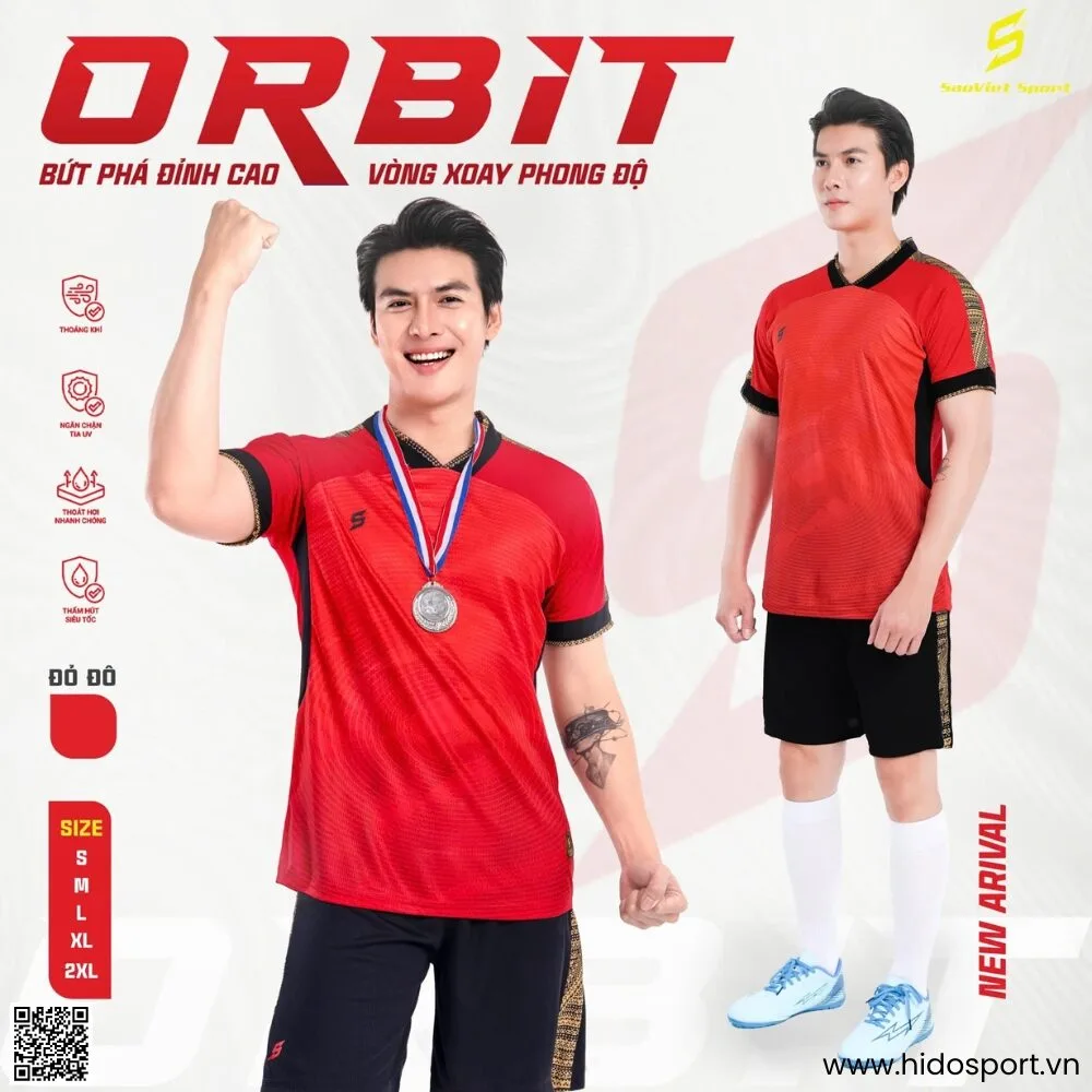 (TITLE)% BST 6 MÀU - Quần Áo Bóng Đá Thiết Kế Chính Hãng SAO VIỆT ORBIT 2025 - Đỏ