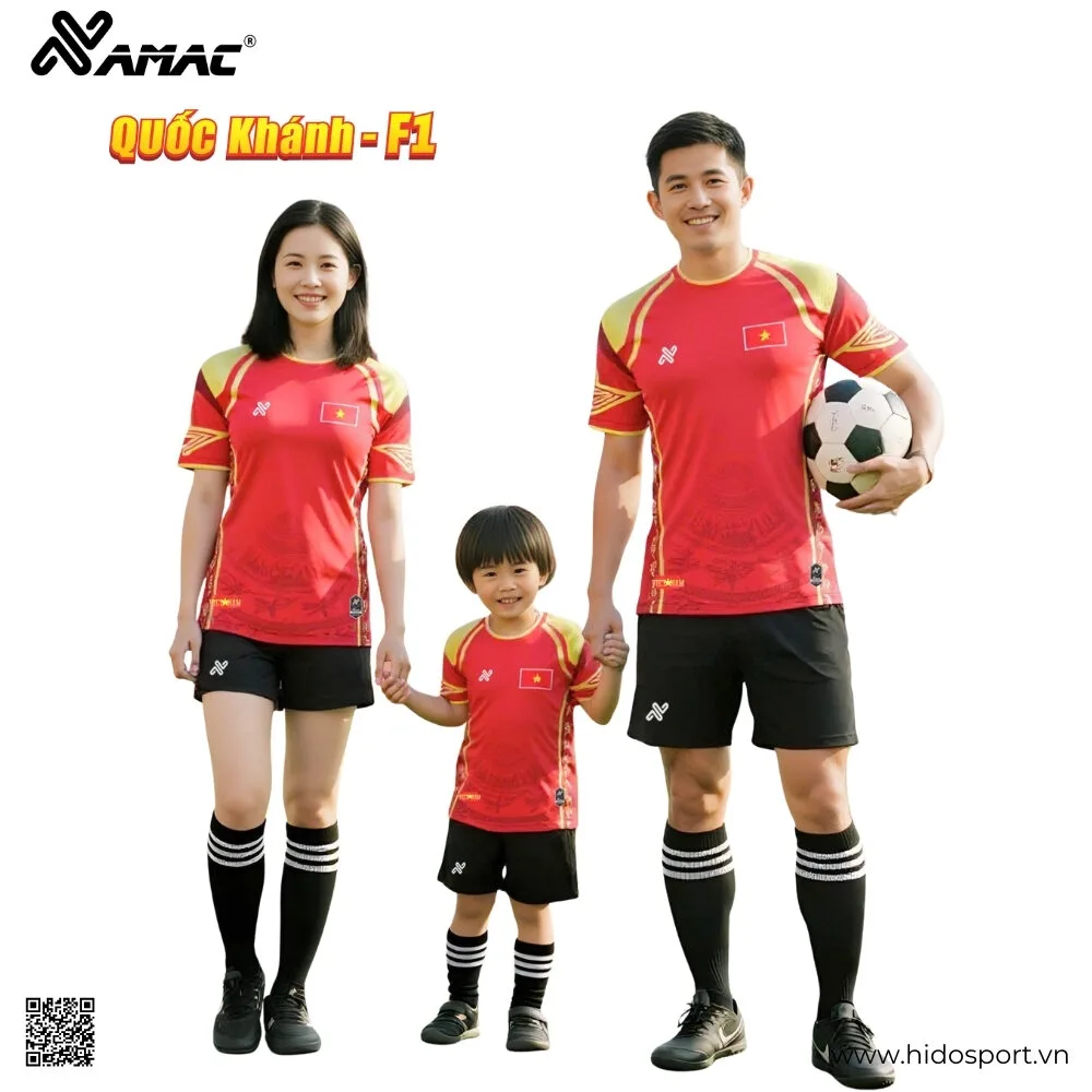 BST QUỐC KHÁNH - Quần Áo Bóng Đá Việt Nam Thiết Kế Chính Hãng AMAC QK F1 2025 - HIDO SPORT