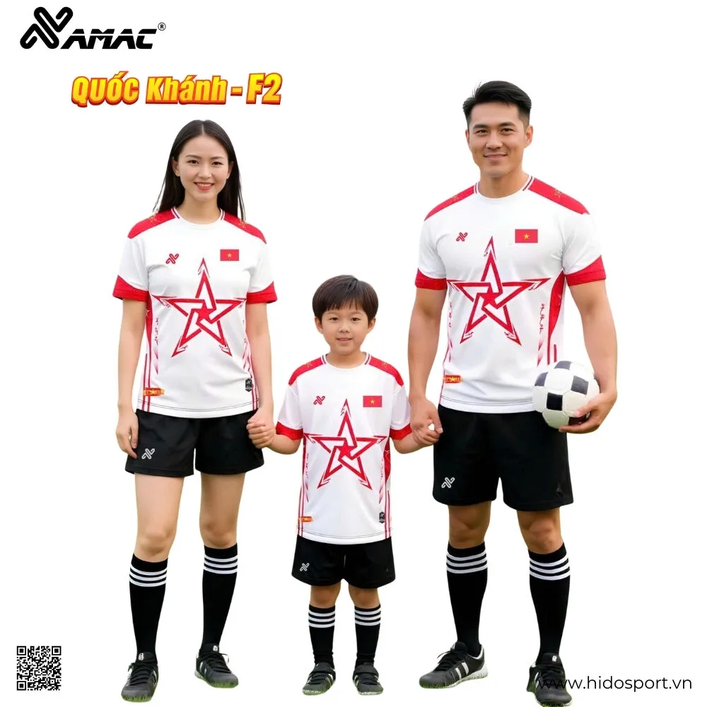 BST QUỐC KHÁNH - Quần Áo Bóng Đá Việt Nam Thiết Kế Chính Hãng AMAC QK F2 2025 - HIDO SPORT
