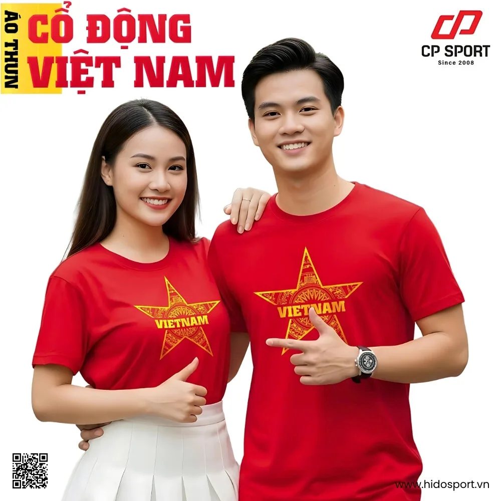 Áo Cổ Động Việt Nam 2025-Phiên Bản Đặc Biệt 80 Năm Thiết Kế Chính Hãng CP Sport - HIDO SPORT