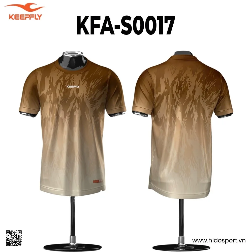 (TITLE)% Áo Pickleball Thiết Kế Chính Hãng KFA-S0017 KEEPFLY Action 2025 - Nâu