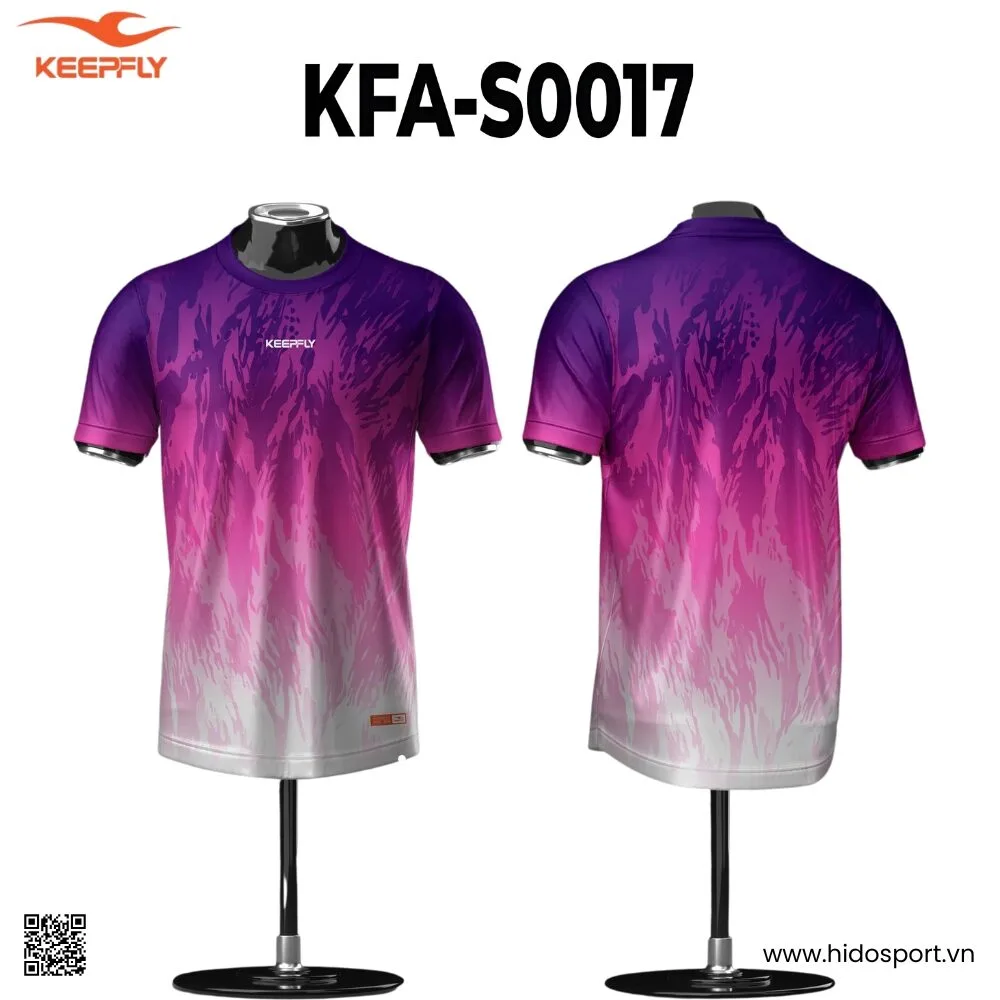 (TITLE)% Áo Pickleball Thiết Kế Chính Hãng KFA-S0017 KEEPFLY Action 2025 - Tím