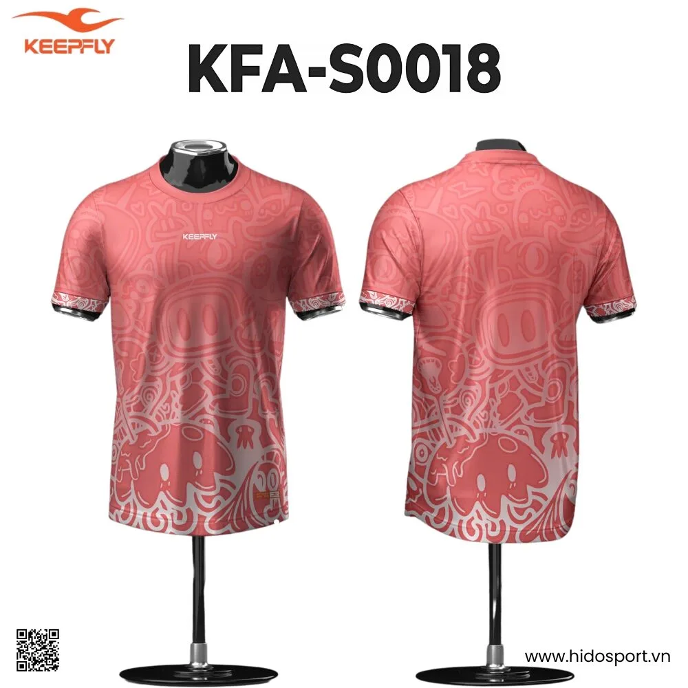 (TITLE)% Áo Pickleball Thiết Kế Chính Hãng KFA-S0018 KEEPFLY Action 2025 - San Hô
