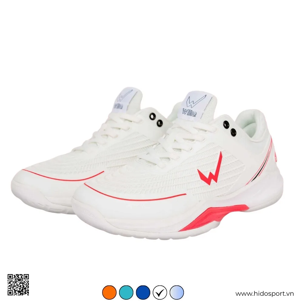 (TITLE)% Giày Pickleball Quang Dương Wika Merik Chính Hãng - Trắng Hồng