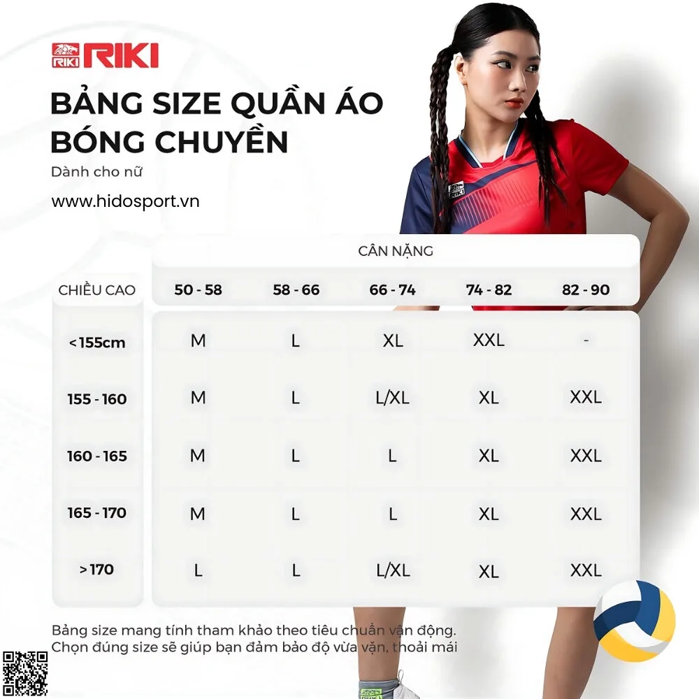 (TITLE)% Quần Áo Bóng Chuyền Thiết Kế Chính Hãng RIKI LAI 2025 - Size Nữ