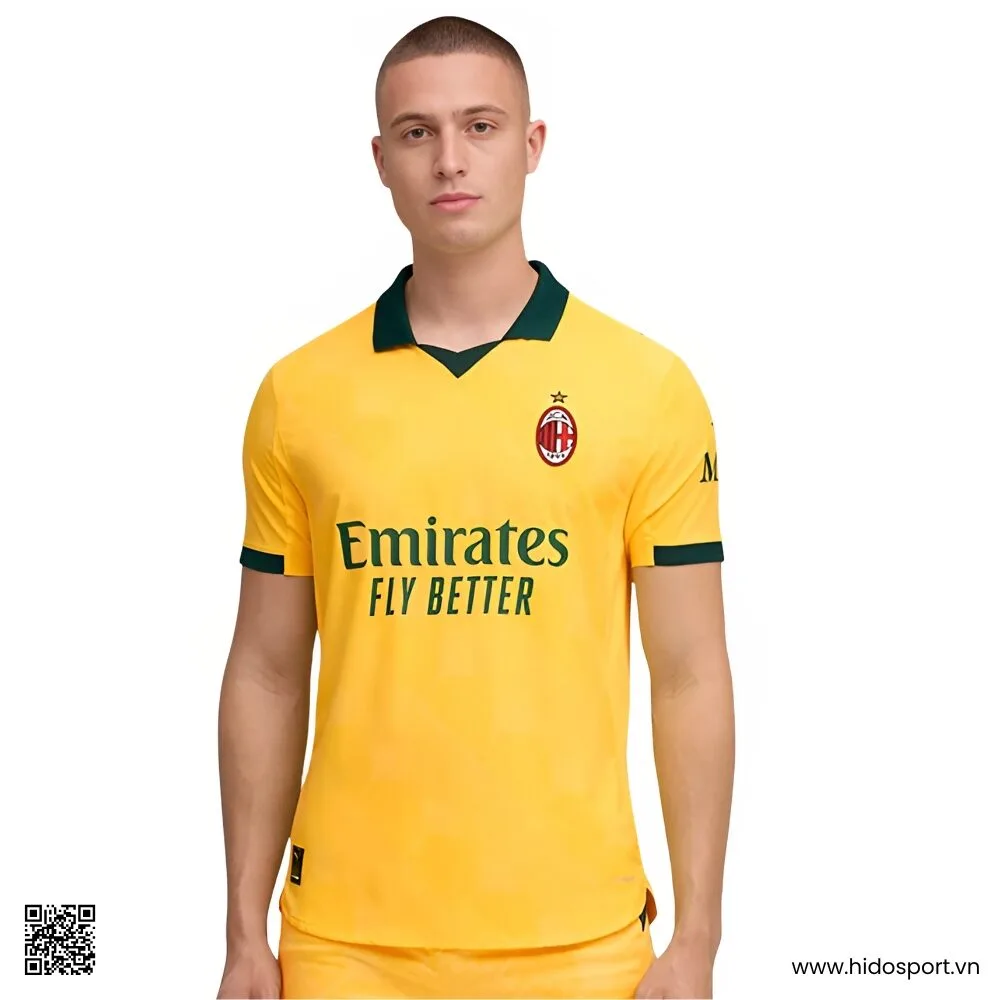 Quần Áo Bóng Đá AC Milan Mẫu Thứ 3 25/26 Màu Vàng - HIDO SPORT
