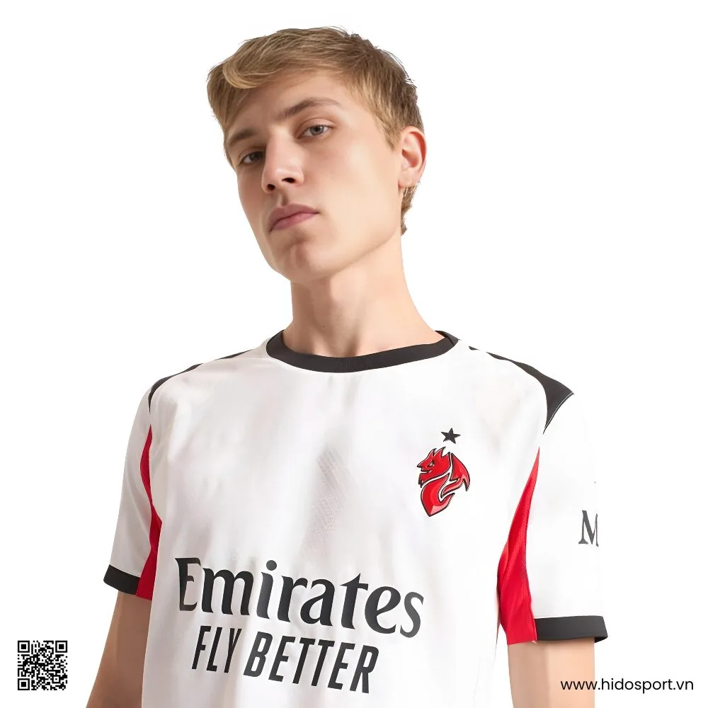 Quần Áo Bóng Đá AC Milan Sân Khách 25/26 Màu Trắng - HIDO SPORT