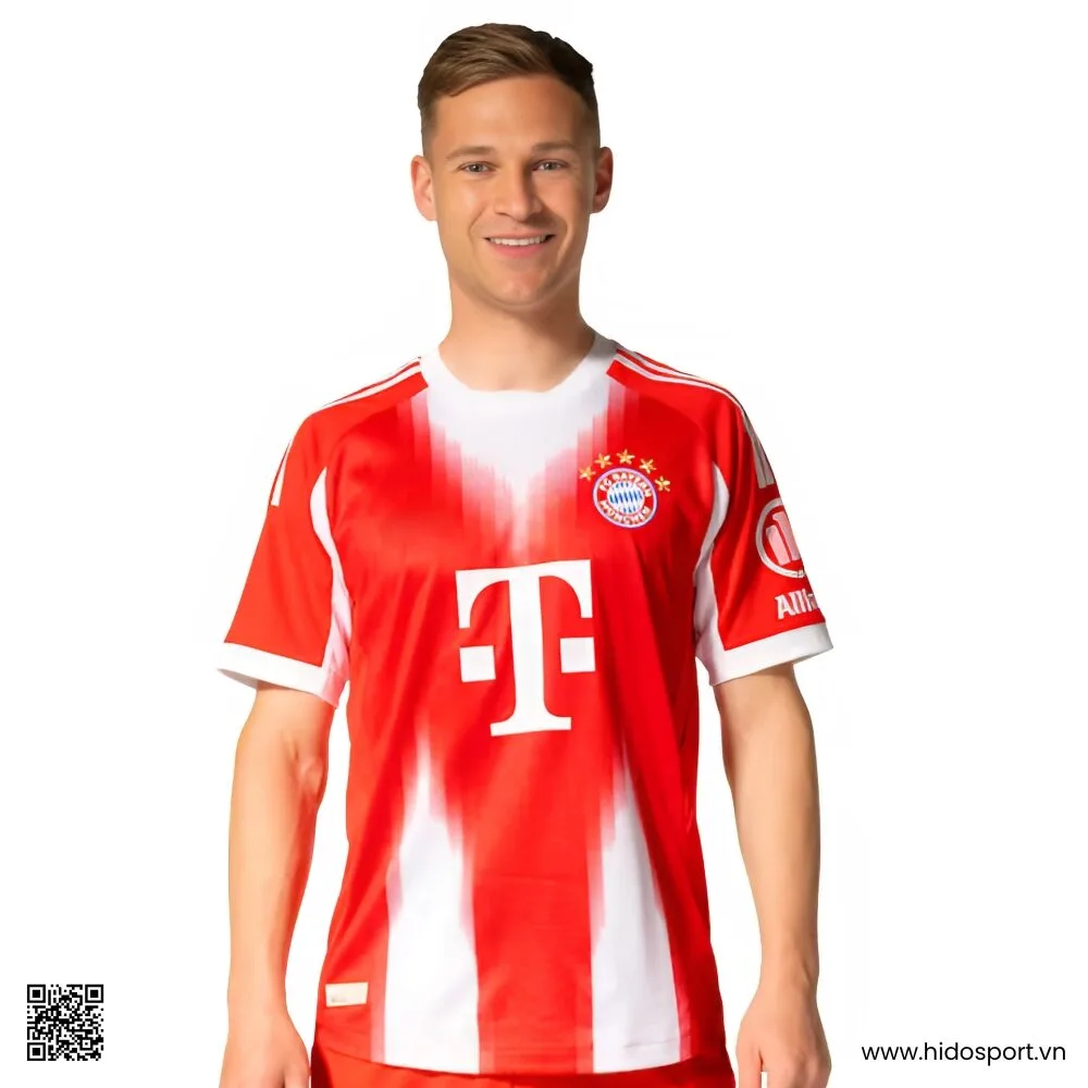 Quần Áo Bóng Đá Bayern Munich Sân Nhà 25/26 Màu Đỏ - HIDO SPORT