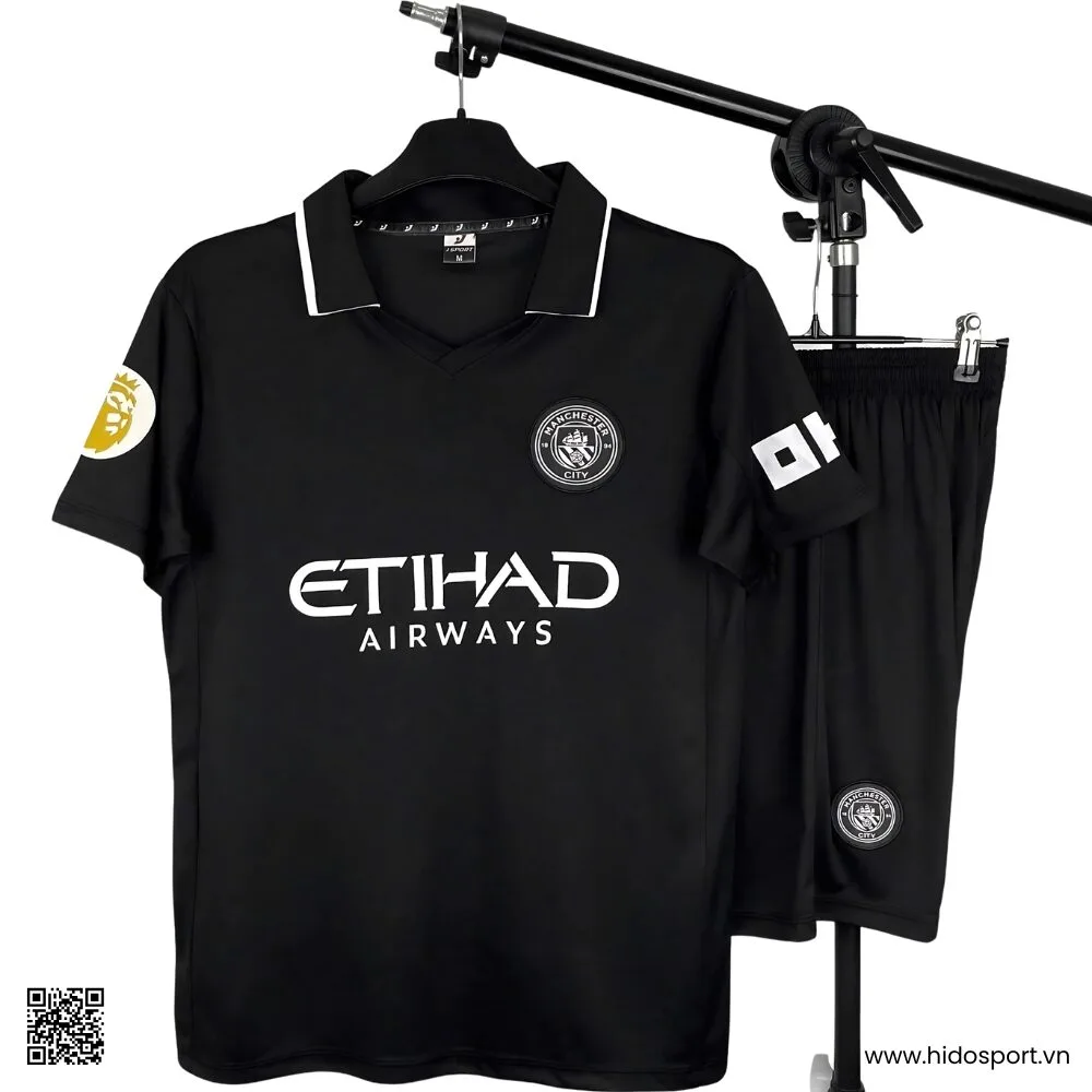 Quần Áo Bóng Đá Man City Màu Đen Sân Khách 2025-2026 - HIDO SPORT