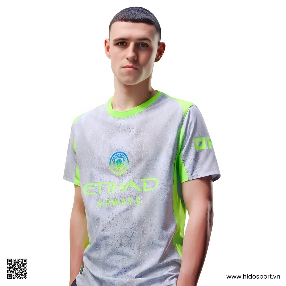 Quần Áo Bóng Đá Man City Mẫu Thứ 3 25/26 Màu Xám Bạc - HIDO SPORT
