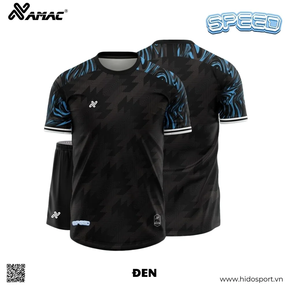 (TITLE)% Quần Áo Bóng Đá Thiết Kế Chính Hãng AMAC SPEED 2025 - Đen