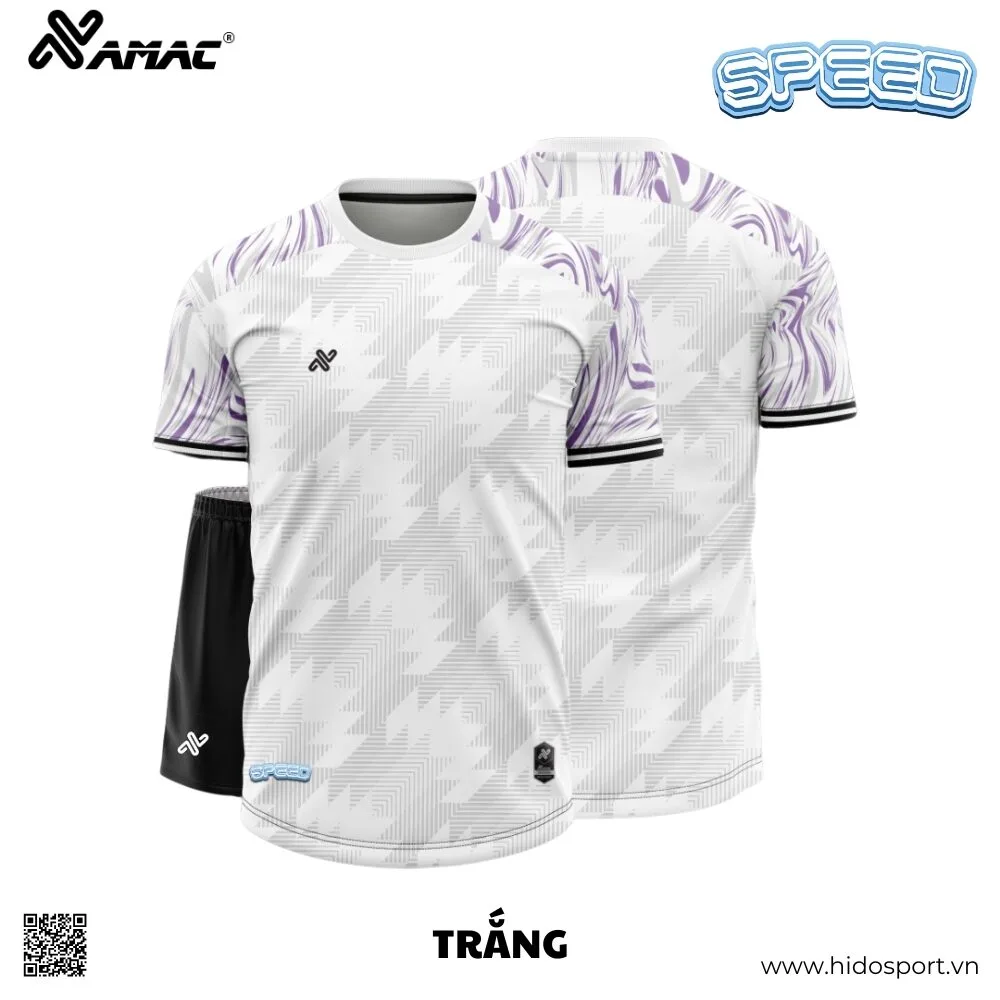 (TITLE)% Quần Áo Bóng Đá Thiết Kế Chính Hãng AMAC SPEED 2025 - Trắng