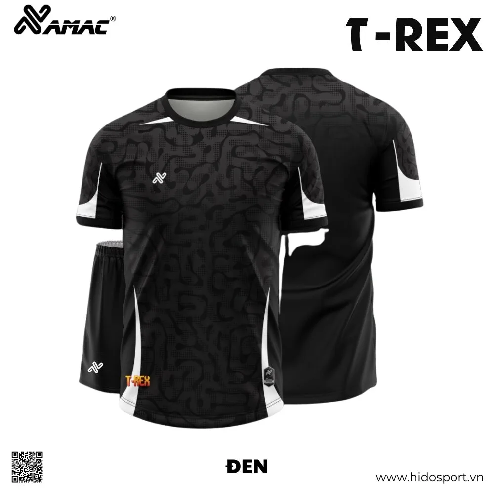 (TITLE)% BST 7 MÀU - Quần Áo Bóng Đá Thiết Kế Chính Hãng AMAC T-REX 2025 - Đen