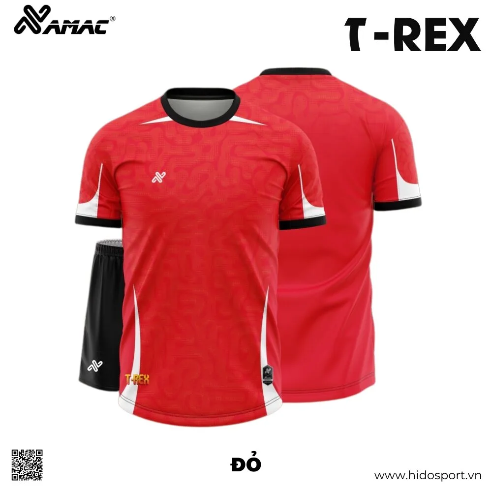 (TITLE)% BST 7 MÀU - Quần Áo Bóng Đá Thiết Kế Chính Hãng AMAC T-REX 2025 - Đỏ
