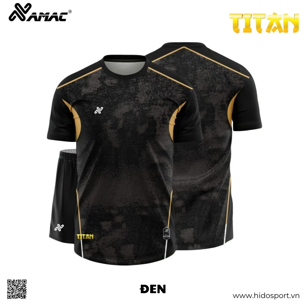 (TITLE)% Quần Áo Bóng Đá Thiết Kế Chính Hãng Amac TITAN 2025 - Đen