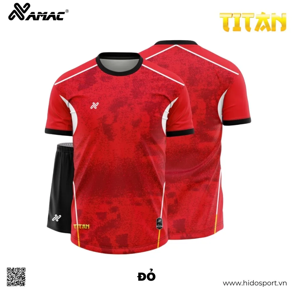 (TITLE)% Quần Áo Bóng Đá Thiết Kế Chính Hãng Amac TITAN 2025 - Đỏ