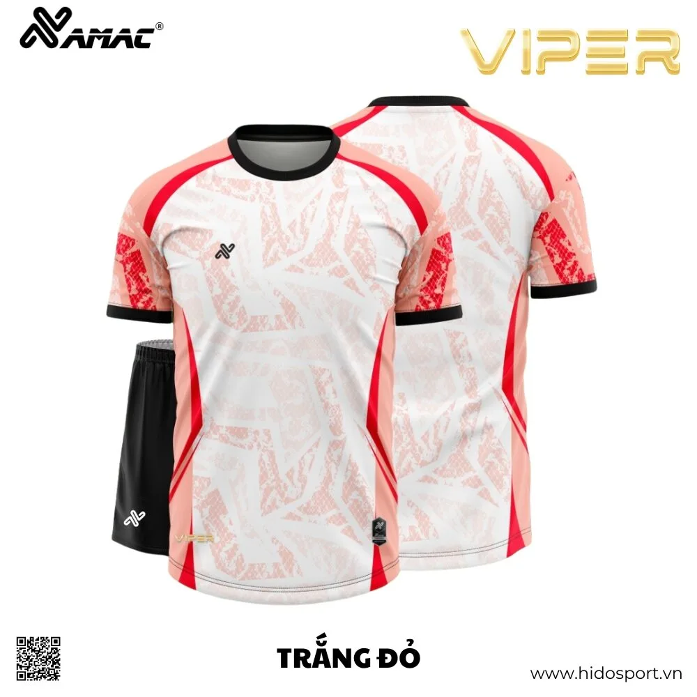 (TITLE)% Quần Áo Bóng Đá Thiết Kế Chính Hãng Amac VIPER 2025 - Trắng Đỏ