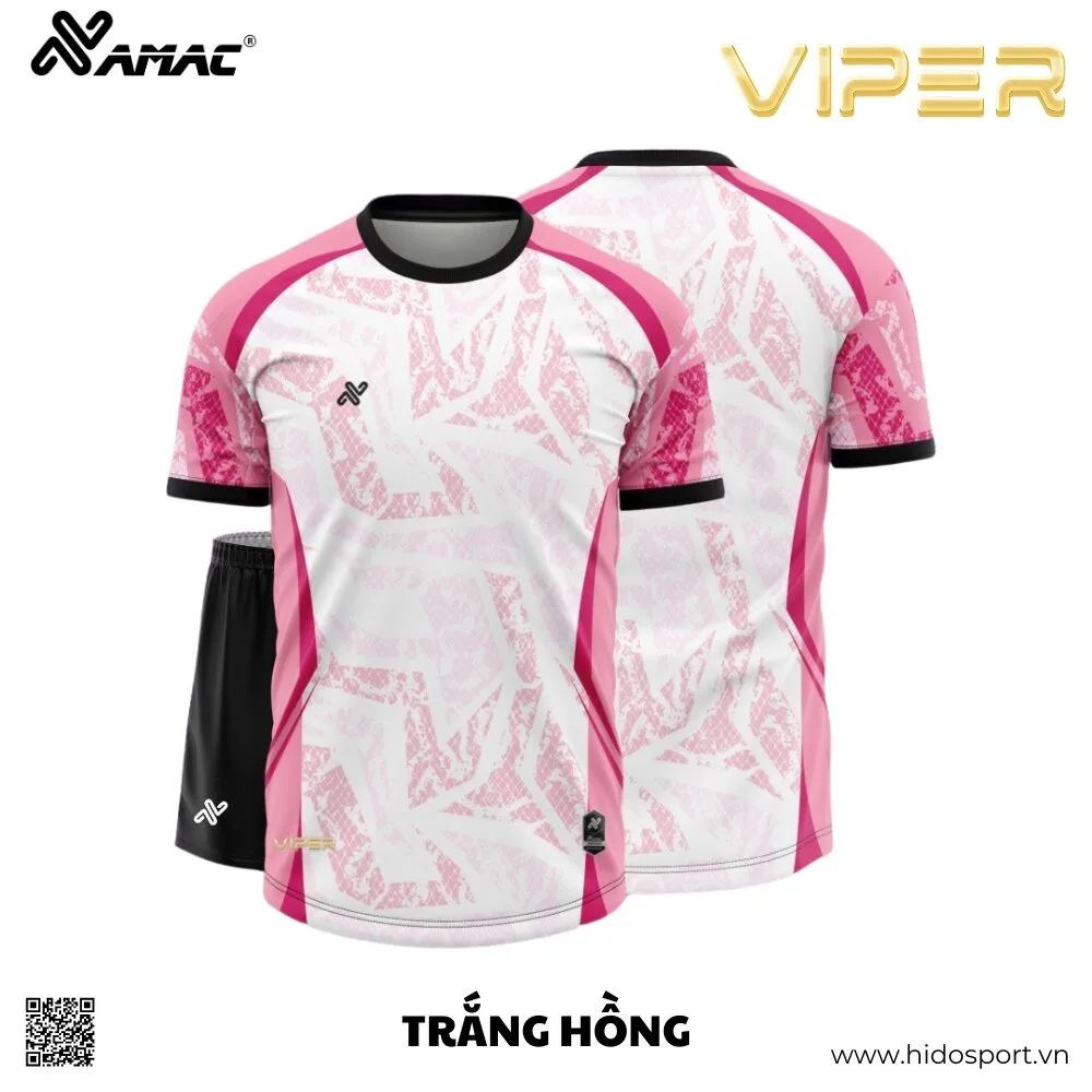(TITLE)% Quần Áo Bóng Đá Thiết Kế Chính Hãng Amac VIPER 2025 - Trắng Hồng