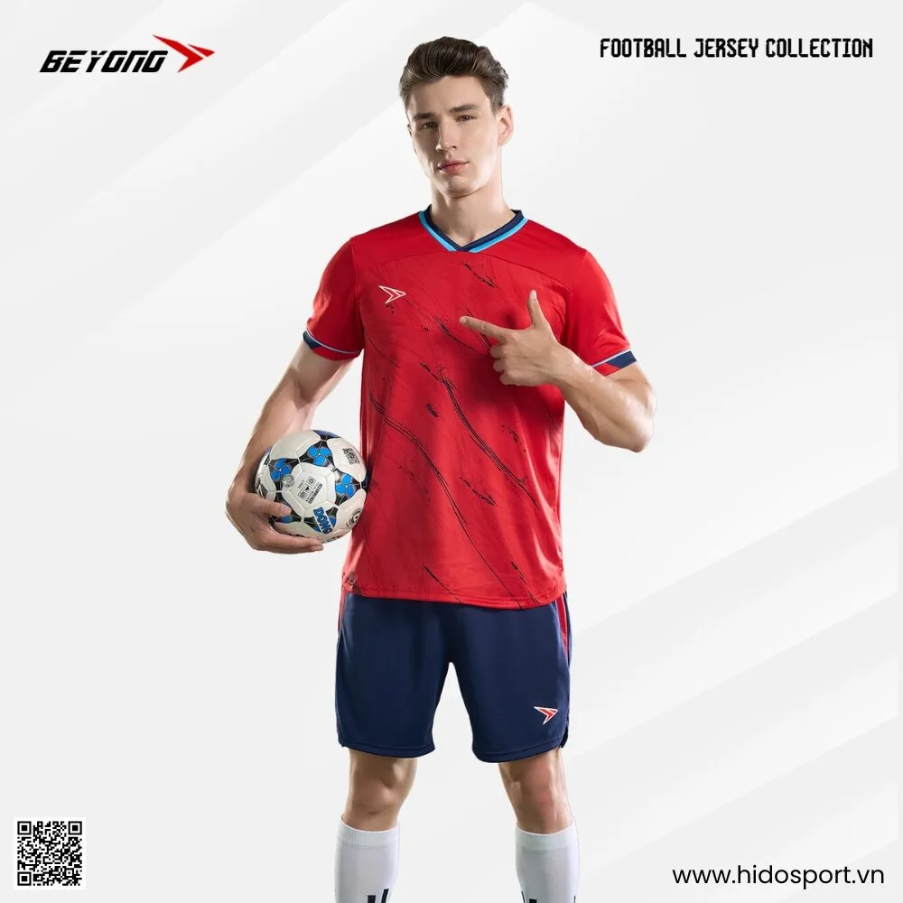 (TITLE)% BST 4 MÀU - Quần Áo Bóng Đá Thiết Kế Chính Hãng BEYONO GAIN 2025 - Đỏ