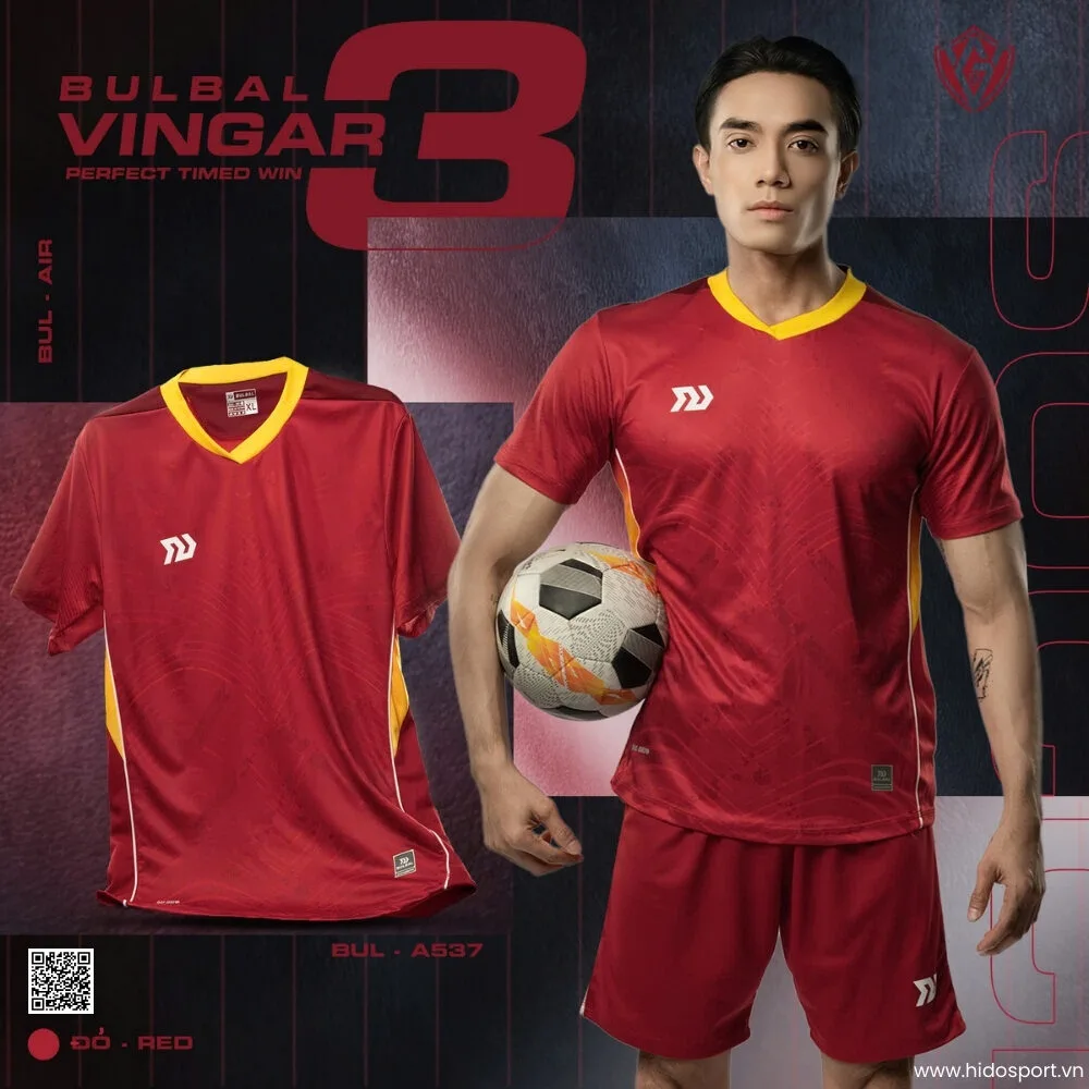 (TITLE)% BST 6 MÀU - Quần Áo Bóng Đá Thiết Kế Chính Hãng BULBAL VINGAR 3 2025 - Đỏ