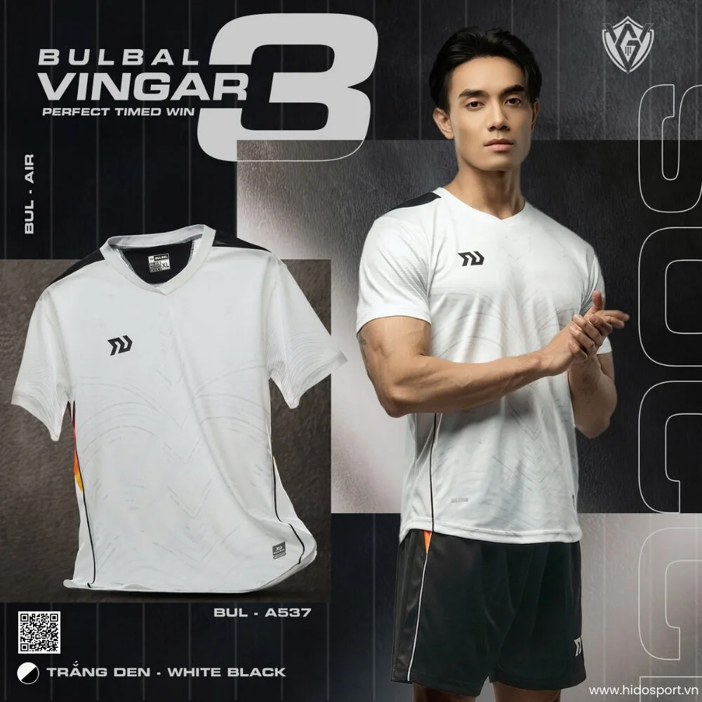 (TITLE)% BST 6 MÀU - Quần Áo Bóng Đá Thiết Kế Chính Hãng BULBAL VINGAR 3 2025 - Trắng Đen