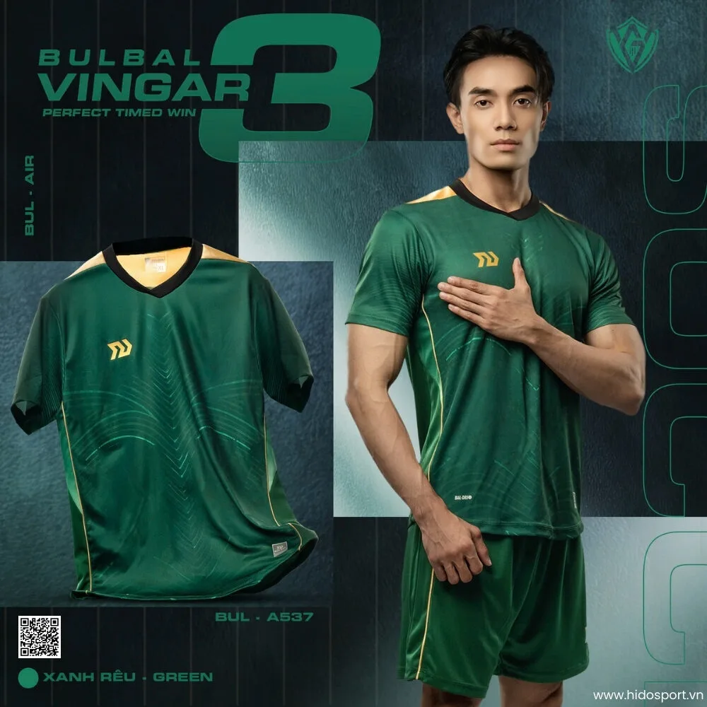 (TITLE)% BST 6 MÀU - Quần Áo Bóng Đá Thiết Kế Chính Hãng BULBAL VINGAR 3 2025 - Xanh Rêu
