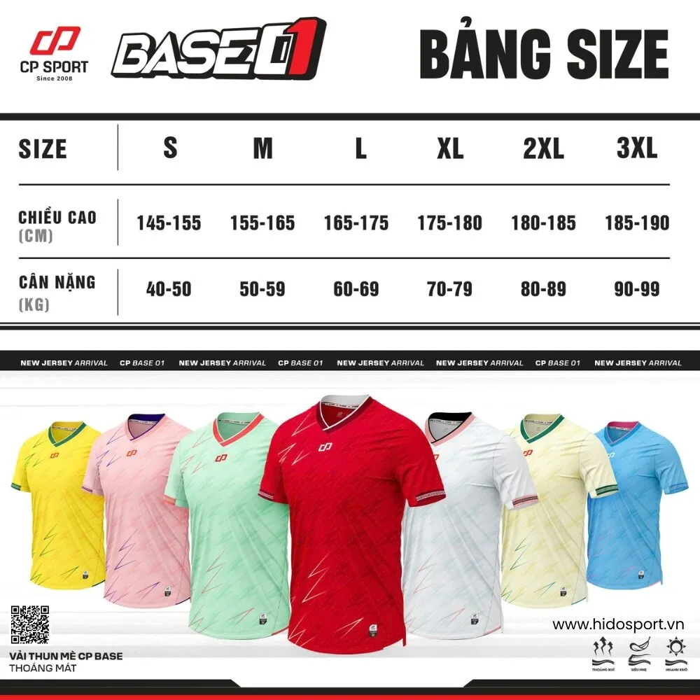 (TITLE)% BST 7 MÀU - Quần Áo Bóng Đá Thiết Kế Chính Hãng CP BASE 01 2025 - Size